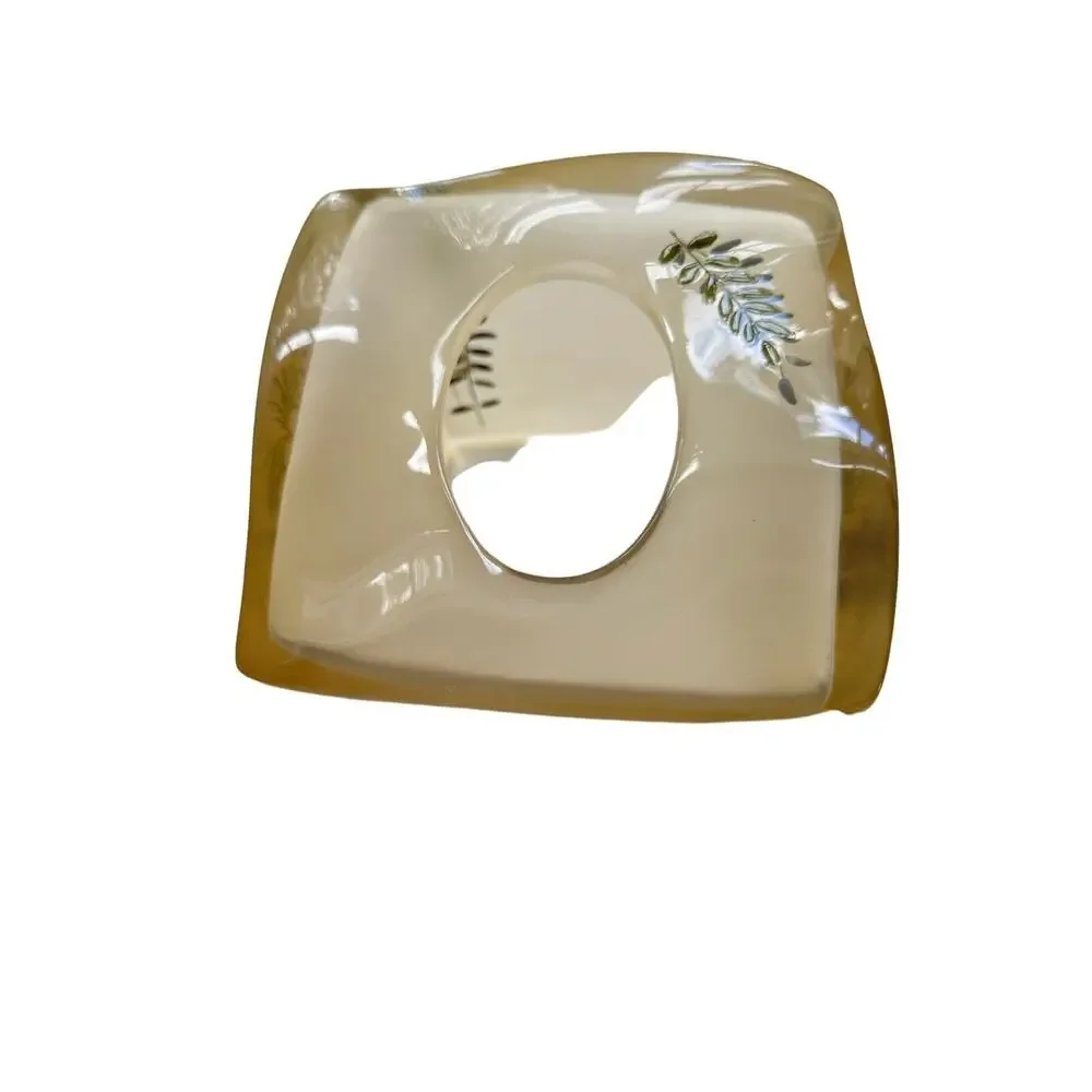 Croscill Opaque Inlaid Floral Rainier Wastebasket Tissue Holder Set